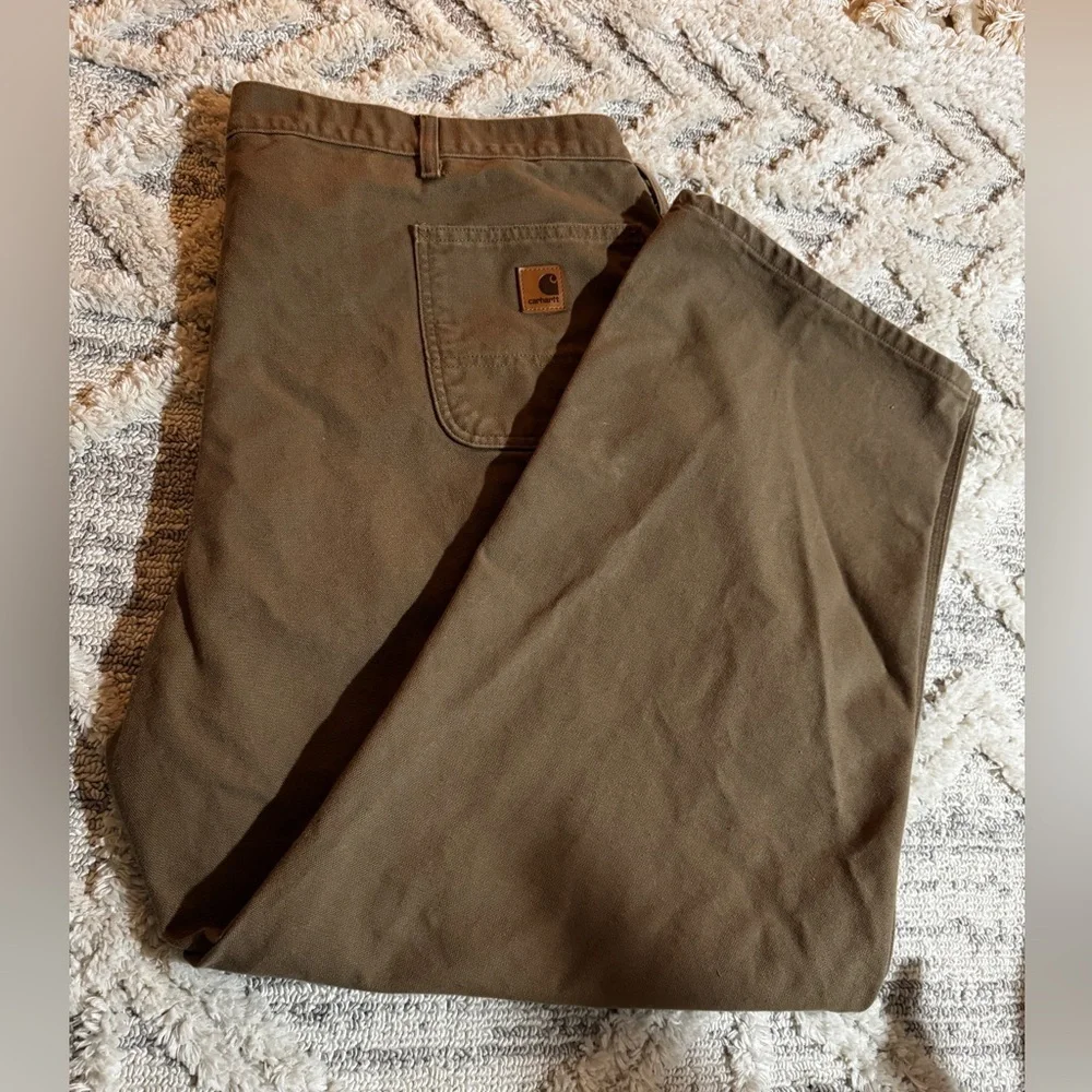 Carhartt RN#14806 Cargo Work Utility Carpenter Pants 50x32 Brown Loose Orig Fit